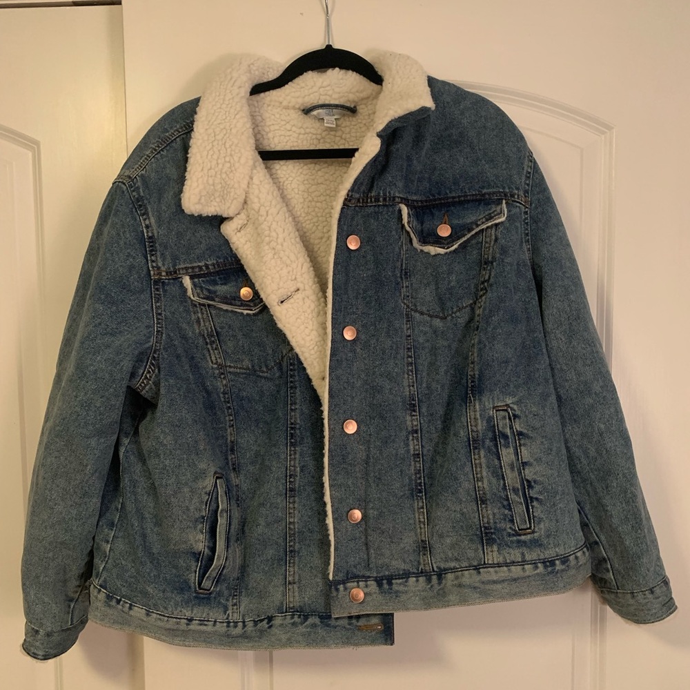 Sherpa jean jacket